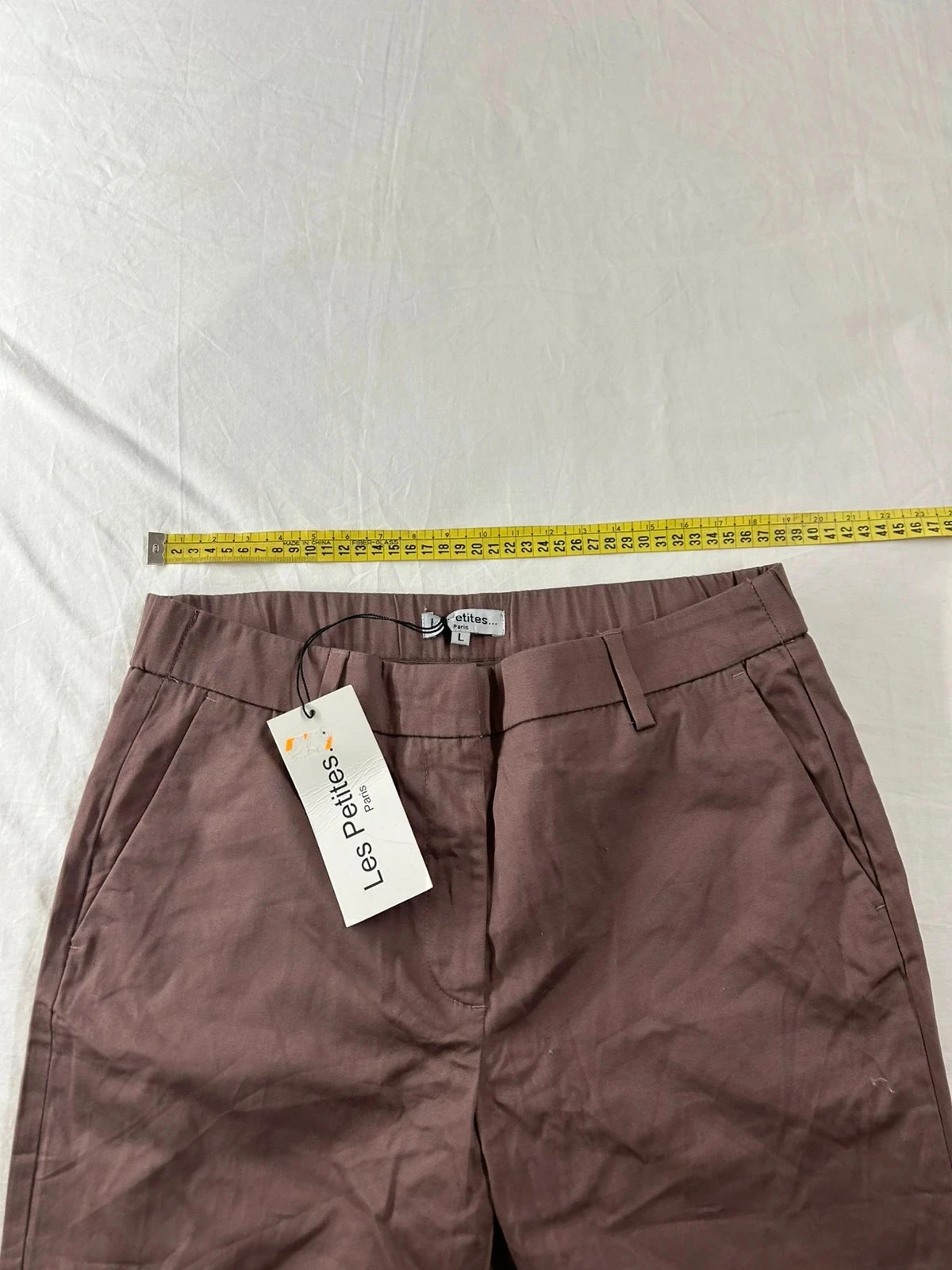 Beige brown slim fit pants les petites paris – photo 5